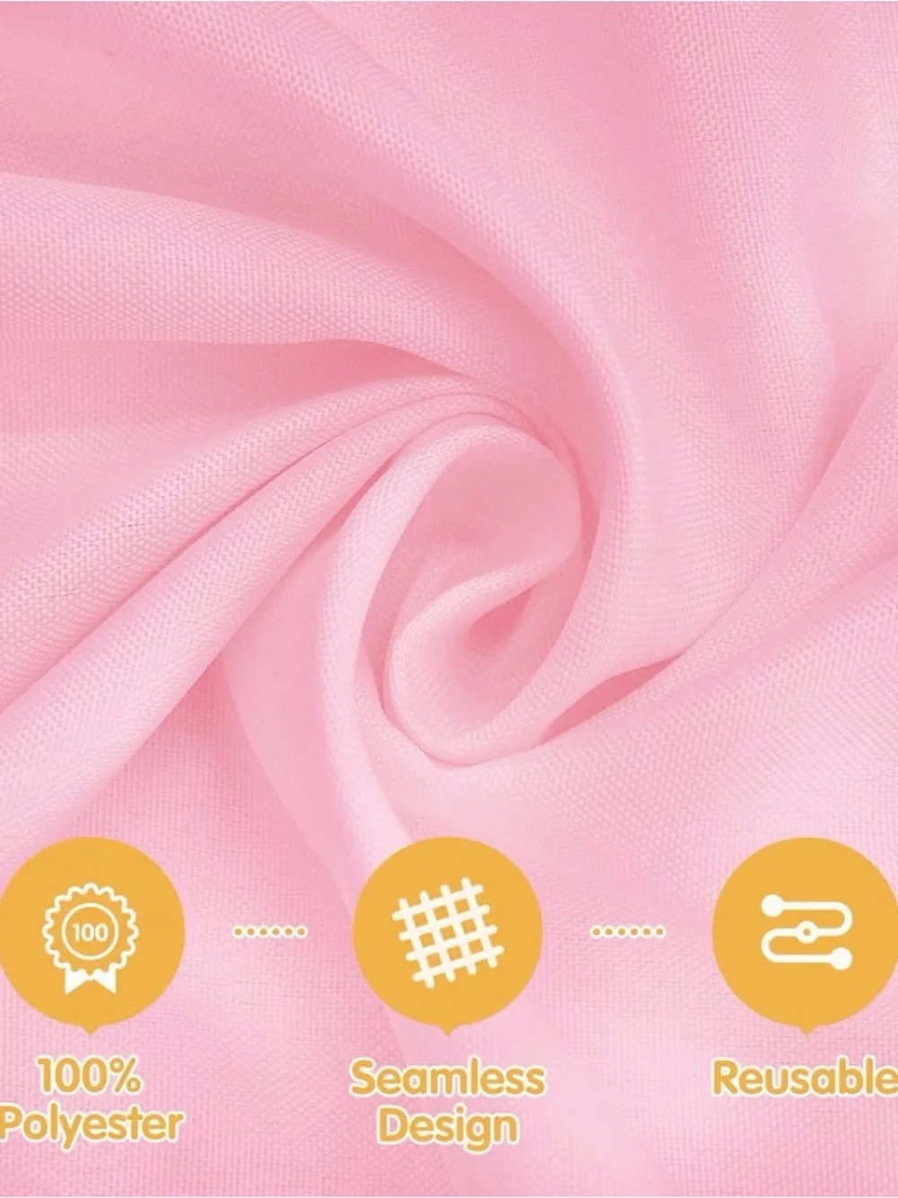 Pink Round Tablecloth - Pack of 6